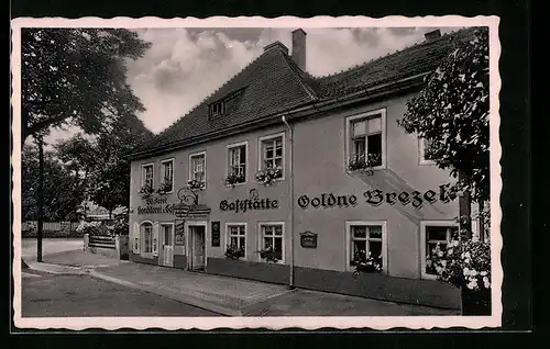 AK Moritzburg bei Dresden, Gasthaus Goldene Brezel