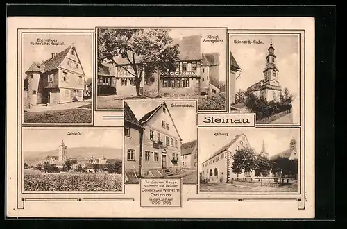 AK Steinau, Grimmshaus, Ehemaliges Hutten`sches Hospital, Rathaus