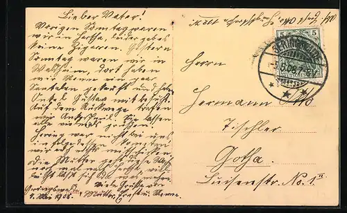 AK Geringswalde i. Sa., Abendstimmung in der Hauptstrasse