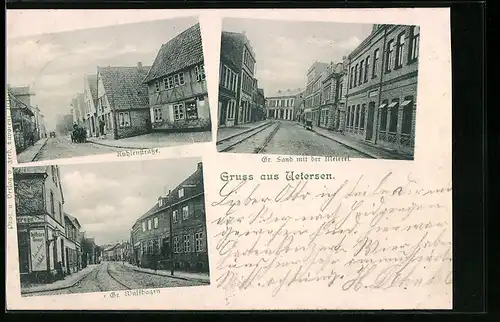 AK Uetersen, Kuhlenstrasse, Gr. Sand mit Meierei, Gr. Wulfhagen