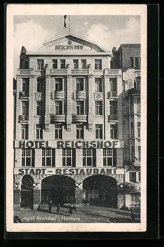 AK Hamburg-St.Georg, Hotel Reichshof, Stadt-Restaurant