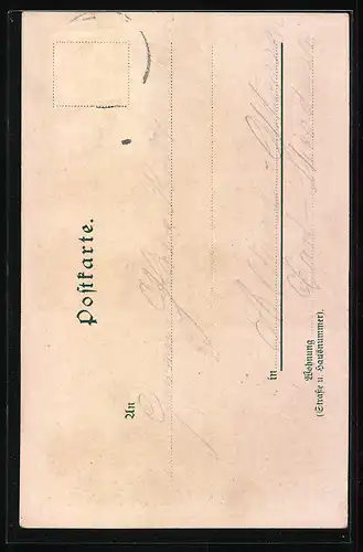 Lithographie Pinneberg, Gasthof zur Eiche, Rad Rennbahn