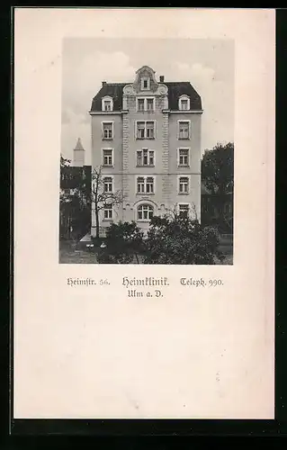 AK Ulm a. D., Heimklinik, Heimstrasse 56