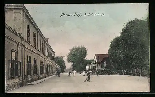 AK Pragerhof, Blick in die Bahnhofstrasse