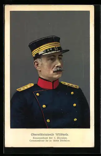 AK Heerführer Oberstdivisionär Wildholz in Uniform