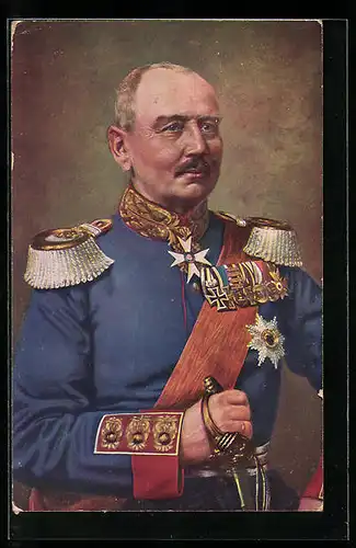 Künstler-AK Generaloberst von Kluck in Uniform mit Orden