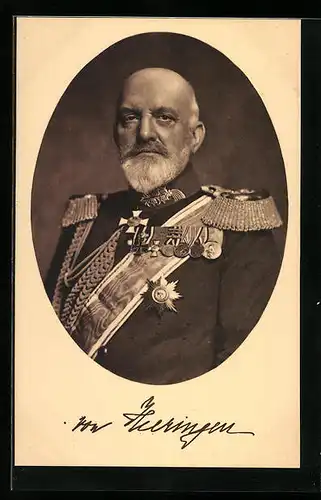 AK Heerführer von Heeringen, Portrait in Uniform