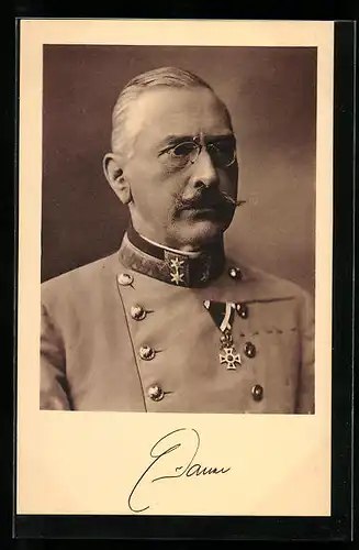 AK Heerführer Dankl, Uniform-Portrait