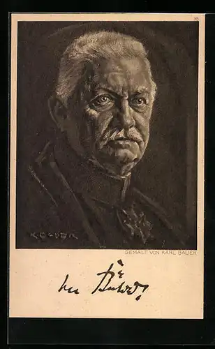 Künstler-AK Heerführer von Bülow in Uniform