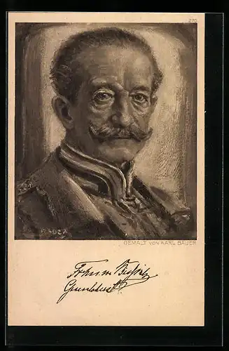 Künstler-AK Porträt Generaloberst Freiherr von Bissing