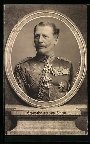 AK Heerführer Generaloberst von Einem, Podest-Portrait