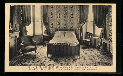 AK Mézières-en-Brenne, Chateau Beauregard, Chambre a coucher, rez de-chaussee