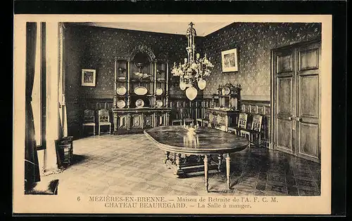 AK Mézières-en-Brenne, Chateau Beauregard, La Salle de manger