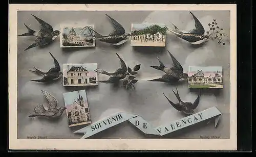 AK Valencay, Kirche, Schloss, Strassenpartie