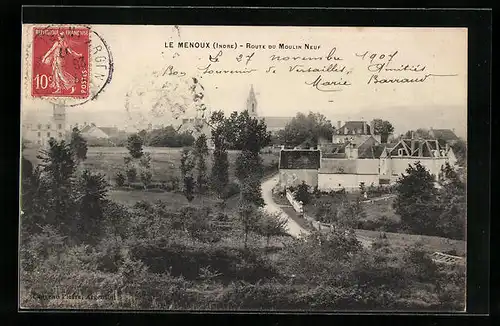 AK Le Menoux, Route du Moulin Neuf