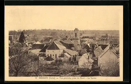 AK Mérigny, Vue generale, prise du Nord, Le Terrier