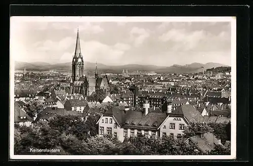 AK Kaiserslautern, Ortsansicht mit Kirche