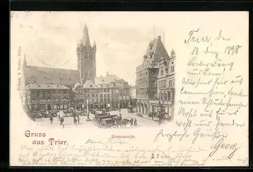 AK Trier, Besucher am Hauptmarkt