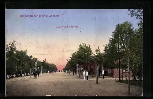AK Zeithain, Truppen-Uebungsplatz, Kaiser Wilhelm-Strasse