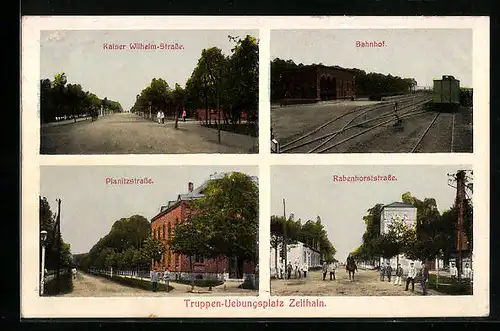 AK Zeithain, Truppen-Uebungsplatz, Planitzstrasse, Rabenhorststrasse