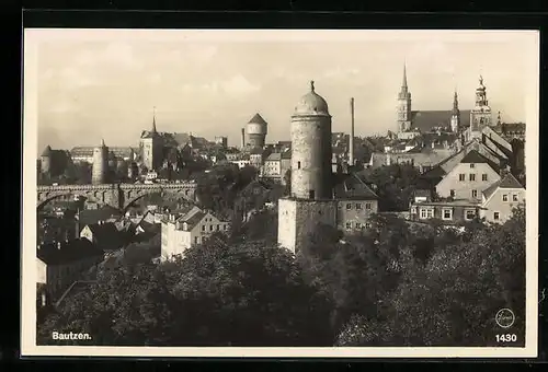 AK Bautzen, Stadtbild mit der Neuen Wasserkunst