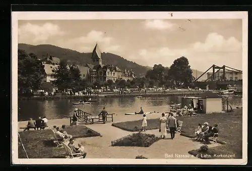 AK Nassau a. d. Lahn, Kurkonzert am Wasser