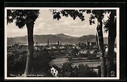 AK Zittau i. Sa., Blick nach dem Gebirge