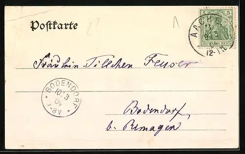 AK Aachen, Strassenpartie am Kaiserplatz