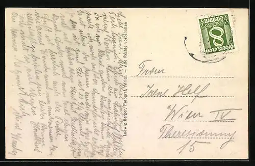 AK Afritz, Ortsansicht mit Mir Nock