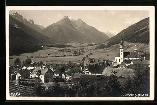AK Fulpmes, Ortsansicht mit Kirche