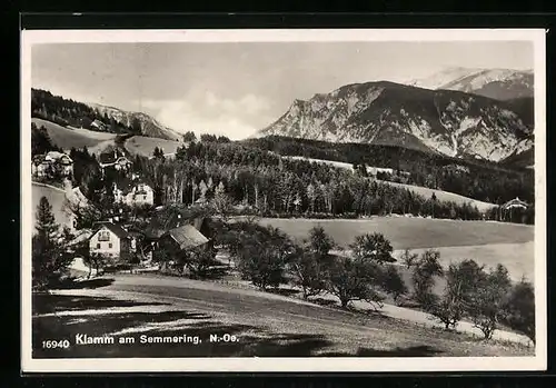 AK Klamm am Semmering, Teilansicht mit Umland