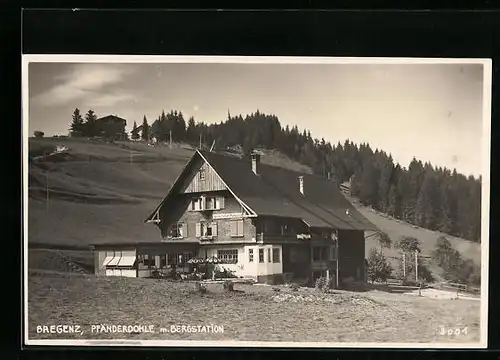 AK Bregenz, Pfänderdohle mit Bergstation