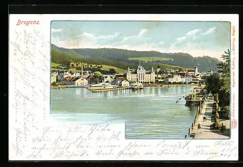 AK Bregenz, Ortspartie am Wasser