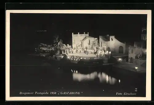 AK Bregenz, Bregenzer Festspiele 1950 Gasparone
