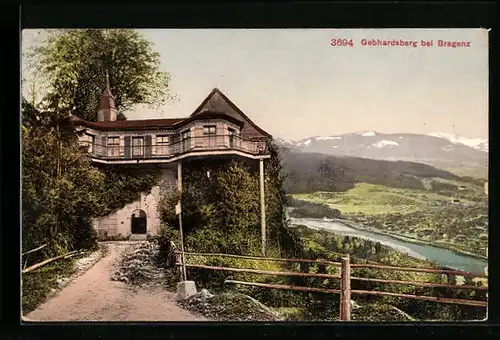 AK Bregenz, Ansicht vom Gebhardsberg
