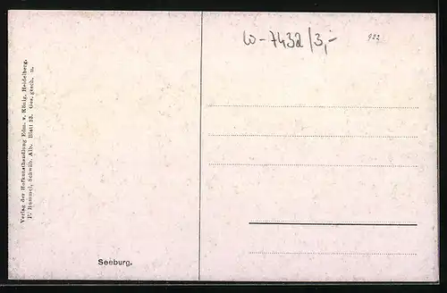 Künstler-AK Seeburg, Ortspartie