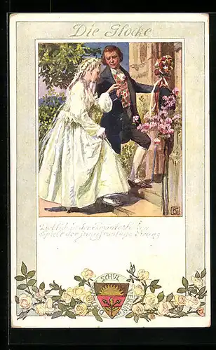 Künstler-AK Karl Friedrich Gsur: Deutscher Schulverein Nr. 194: Braut wird in die Kirche geführt