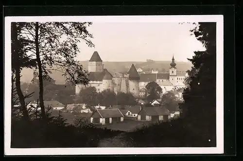 AK Heidenreichstein, Ortsansicht aus der Vogelschau