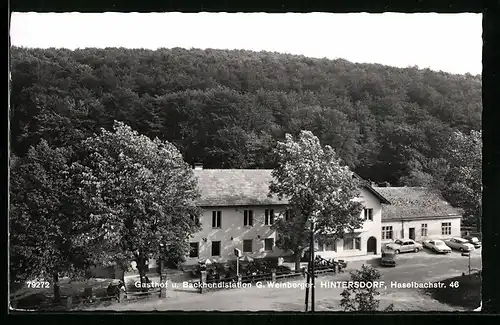 AK Hintersdorf, Gasthof u. Backhendlstation G. Weinberger, Haselbachstrasse 46