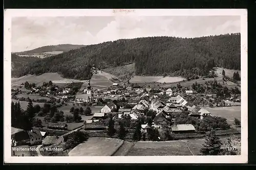 AK Weitensfeld in Kärnten, Ortsansicht aus der Vogelschau