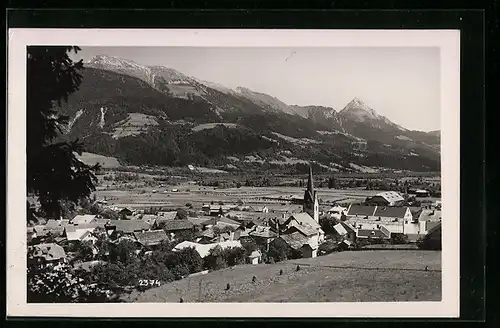 AK Mauthen, Ortsansicht aus der Vogelschau