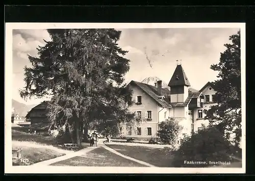 AK Faakersee, Blick auf Inselhotel