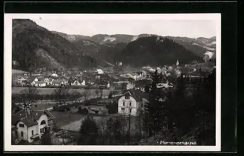 AK Hohenberg, Ortsansicht aus der Vogelschau