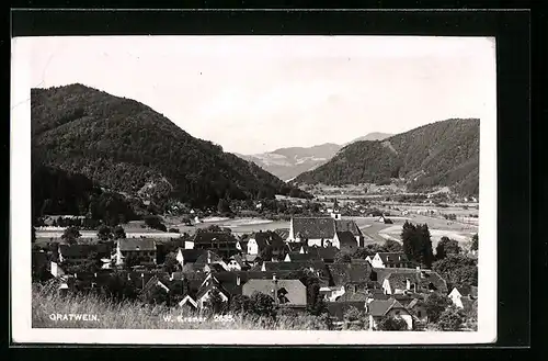 AK Gratwein, Ortsansicht aus der Vogelschau