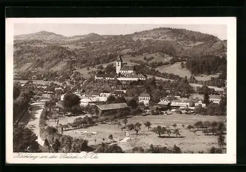 AK Kirchberg an der Pielach, Ortsansicht aus der Vogelschau