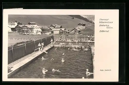 AK Hintertux /Zillertal, Badende im Thermalschwimmbad