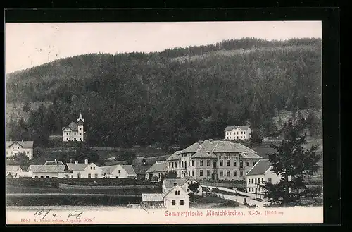 AK Mönichkirchen, Sommerfrische, Teilansicht