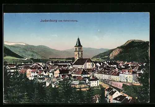 AK Judenburg, Blick vom Kalvarienberg