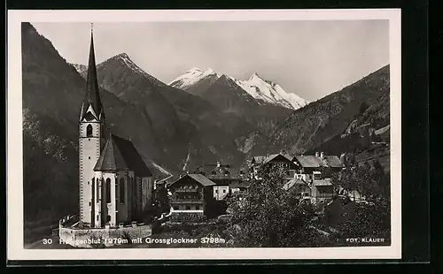 AK Heiligenblut, Kirche mit Grossglockner