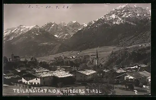 Foto-AK Mieders, Teilansicht